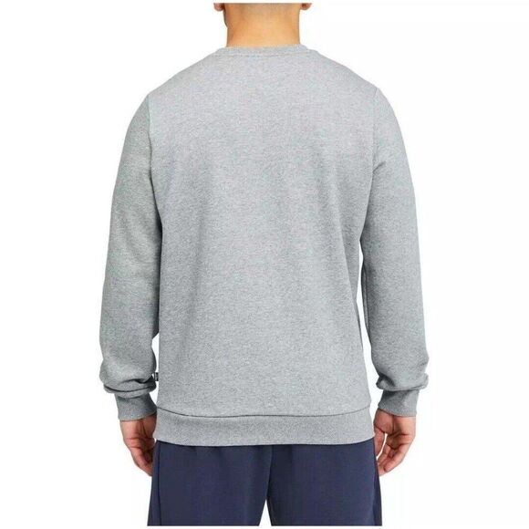 Puma Men's Crew Neck Fleece Lined Cotton Pullover Logo Crew Sweatshirt Gray NWT - Picture 4 of 8